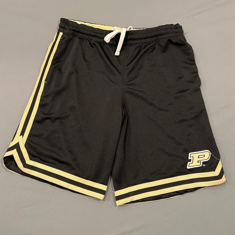 Purdue Boilermakers Colosseum Mesh Basketball Shorts Mens Large Black Gold NCAA
